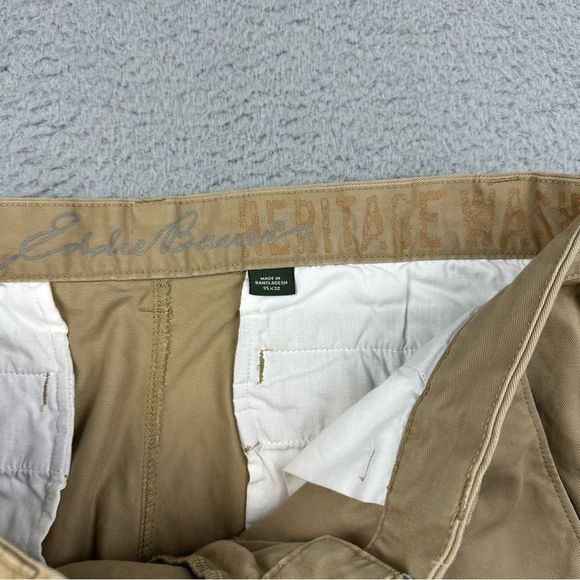 Eddie Bauer Pants Mens 35x32 Beige Khaki Heritage Washed Chino Straight Leg - Picture 11 of 14
